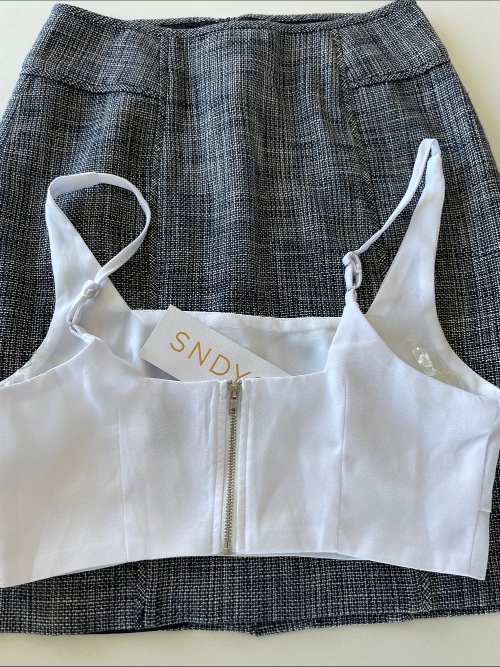 NWT SNDYS Zanita White Crop Top Tank | 4 - Picture 14 of 15